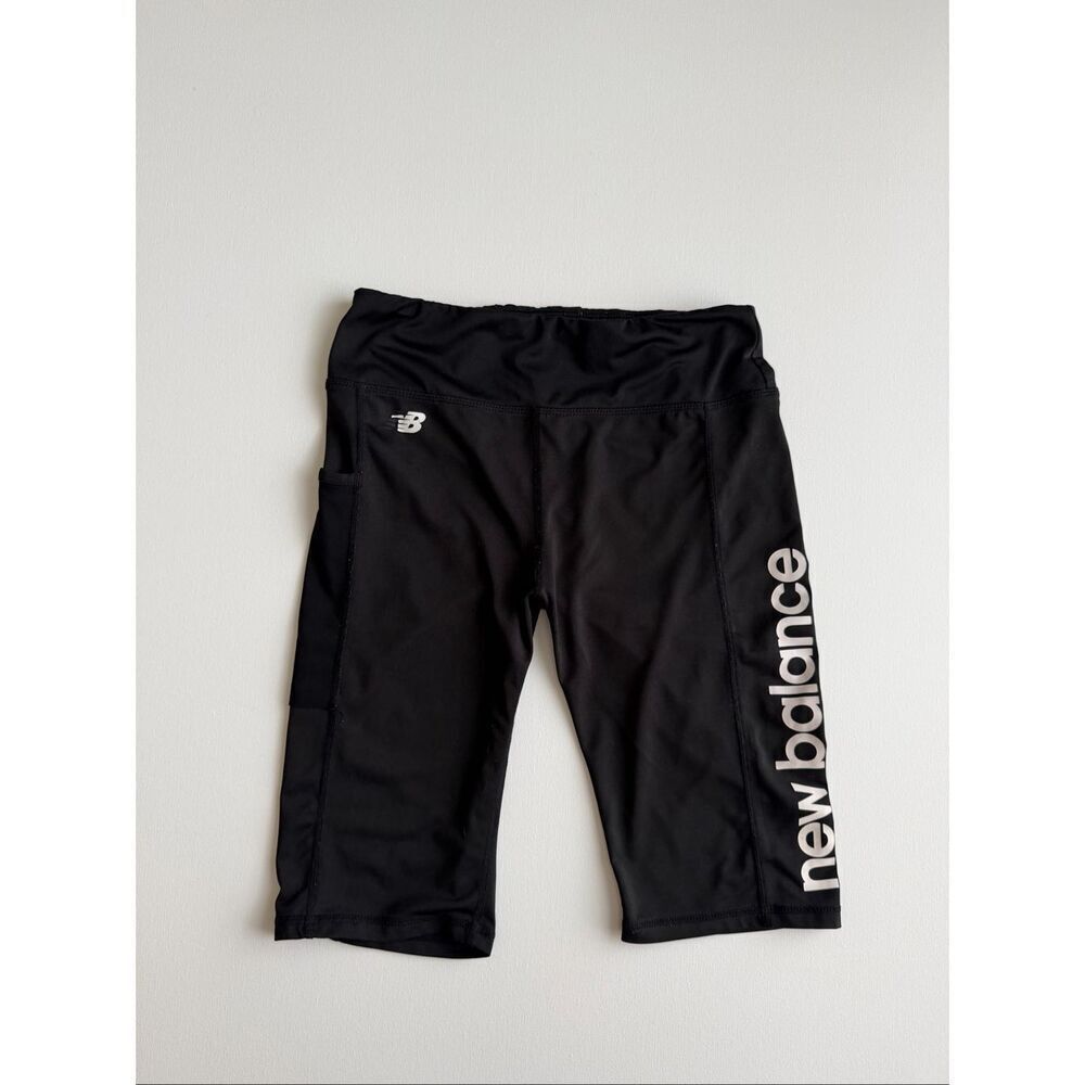 New Balance Performance Stretch Capri Fitted Biker Shorts Girls Size M